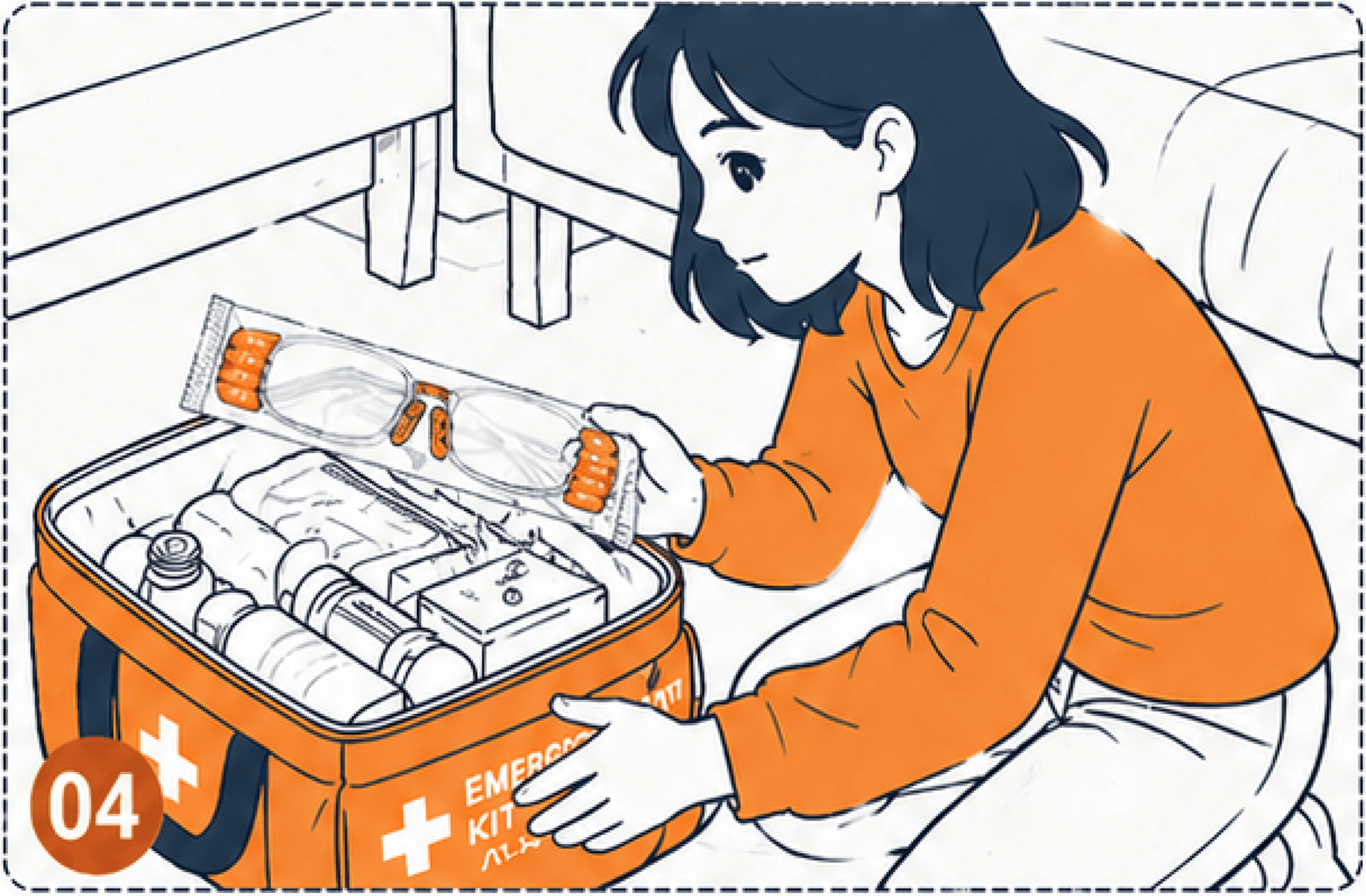 Her emergency bag has one more thing inside.